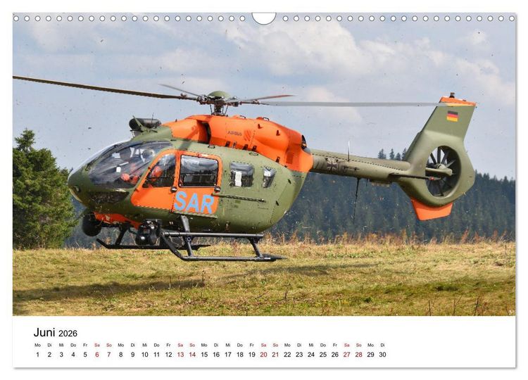 Produktbild: Rettungshubschrauber in Action (Wandkalender 2026 DIN A3 quer), CALVENDO Monatskalender