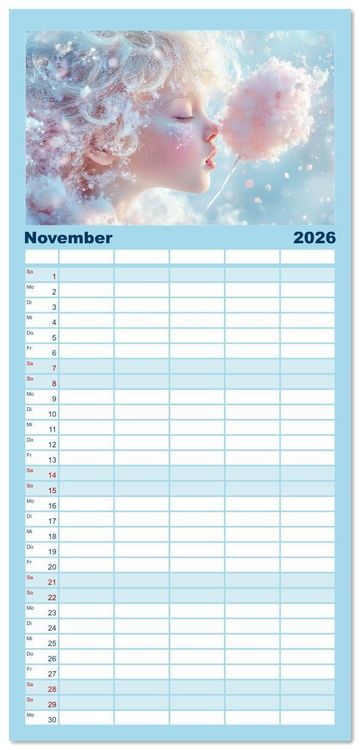 Produktbild: Familienplaner 2026 - Der letzte Funke Magie mit 5 Spalten (Wandkalender, 21 x 45 cm) CALVENDO