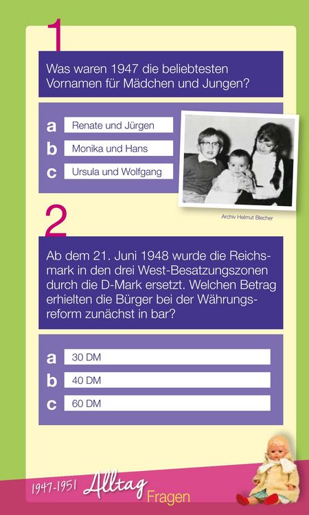 Produktbild: Wir vom Jahrgang 1947 &ndash; Das Quiz