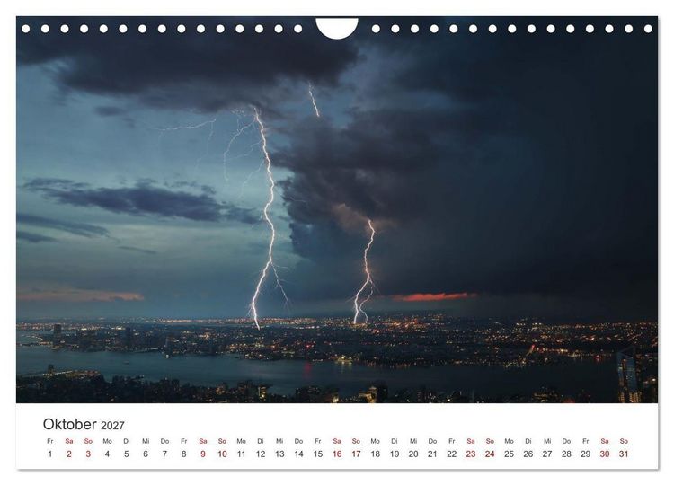 Produktbild: Gewitter - atemberaubende Naturschauspiele (Wandkalender 2027 DIN A4 quer), CALVENDO Monatskalender