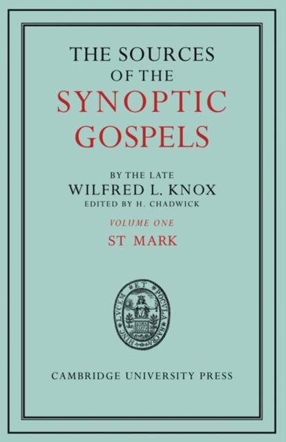 Produktbild: Sources of the Synoptic Gospels: Volume 1, St Mark