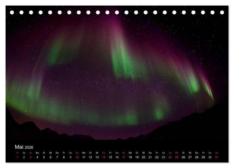 Produktbild: Nordlichter (Tischkalender 2026 DIN A5 quer), CALVENDO Monatskalender