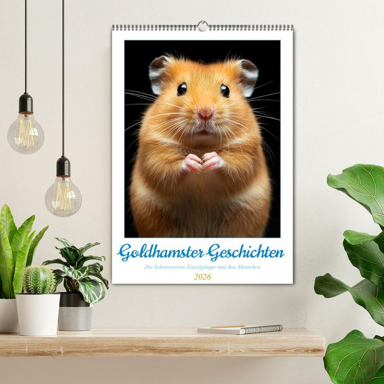 Produktbild: Goldhamster Geschichten (Wandkalender 2026 DIN A2 hoch), CALVENDO Monatskalender