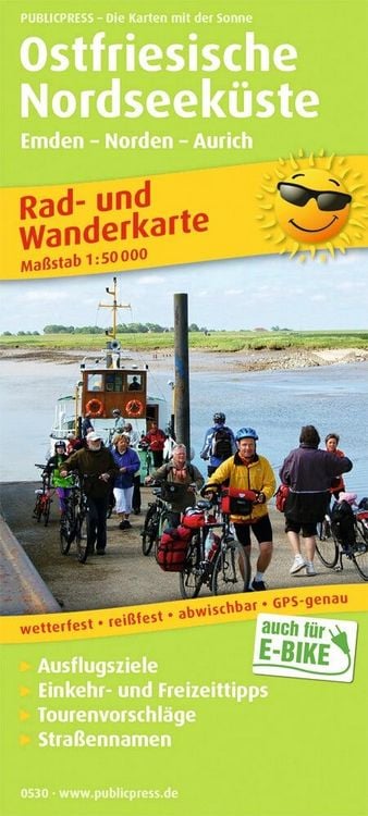 Produktbild: Ostfriesische Nordseek&uuml;ste, Westlicher Teil 1:50 000