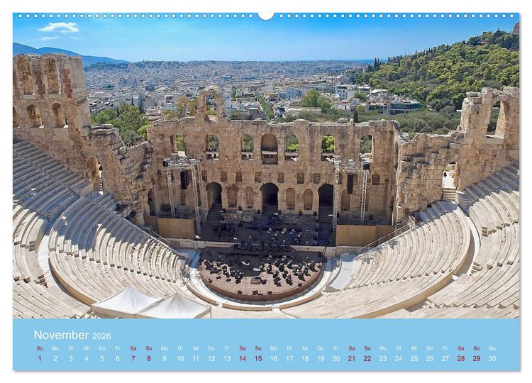 Produktbild: Geliebtes Athen (hochwertiger Premium Wandkalender 2026 DIN A2 quer), Kunstdruck in Hochglanz