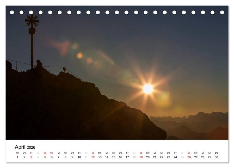Produktbild: Zugspitz-Impressionen (Tischkalender 2026 DIN A5 quer), CALVENDO Monatskalender