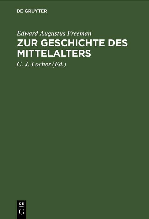 Produktbild: Zur Geschichte des Mittelalters