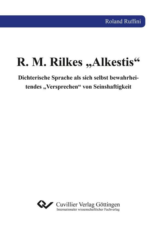 Produktbild: R. M. Rilkes &bdquo;Alkestis&ldquo;