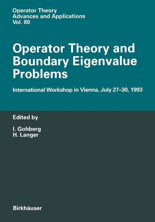 Produktbild: Operator Theory and Boundary Eigenvalue Problems