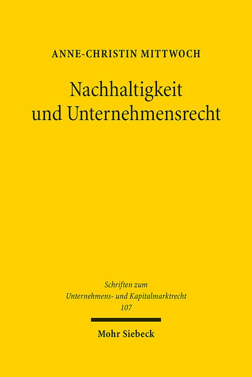 Produktbild: Nachhaltigkeit und Unternehmensrecht