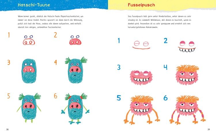 Produktbild: 71 &frac12; schrecklich sch&ouml;ne Monster malen. Lustige Ungeheuer Schritt f&uuml;r Schritt selber zeichnen. F&uuml;r kleine Zeichner ab 5 Jahren