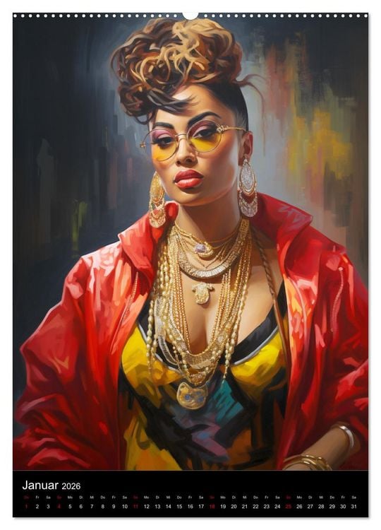 Produktbild: Rap Queens. Badass Attitude im Streetwear-Charme (Wandkalender 2026 DIN A2 hoch), CALVENDO Monatskalender
