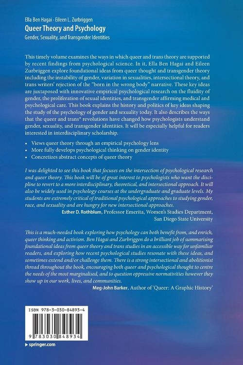 Produktbild: Queer Theory and Psychology