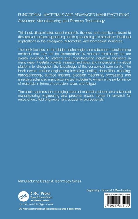 Produktbild: Advanced Manufacturing and Processing Technology