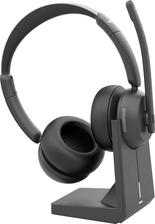 Produktbild: Hama BT-800 On Ear Headset Bluetooth&reg; Stereo Schwarz Headset, inkl. Lade- und Dockingstation Computer