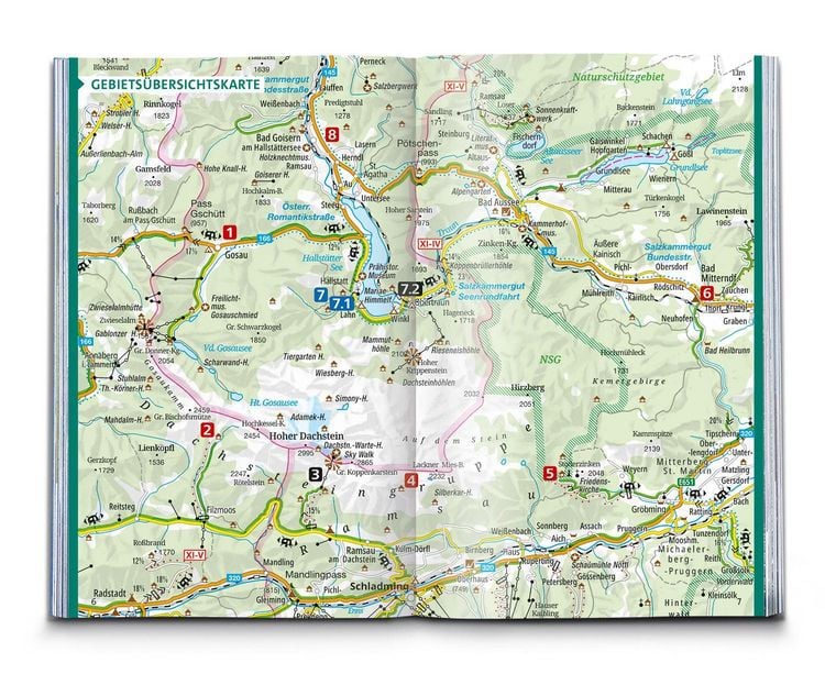 Produktbild: KOMPASS Wanderf&uuml;hrer Dachstein-Rundwanderweg, 8 Etappen mit Extra-Tourenkarte