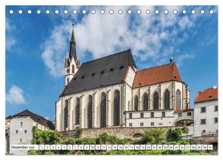 Produktbild: Ein Wochenende in Krumau (Tischkalender 2026 DIN A5 quer), CALVENDO Monatskalender