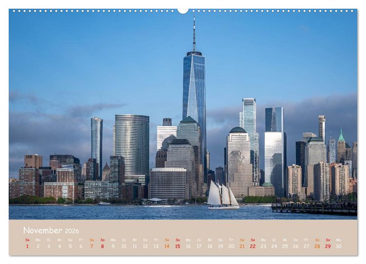 Produktbild: City Lights &ndash; New York im Fokus (hochwertiger Premium Wandkalender 2026 DIN A2 quer), Kunstdruck in Hochglanz
