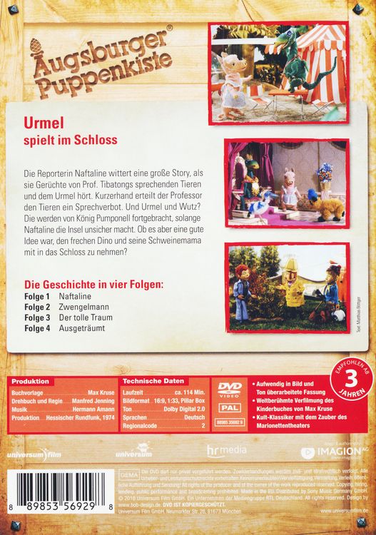 Produktbild: Urmel spielt im Schloss - Augsburger Puppenkiste