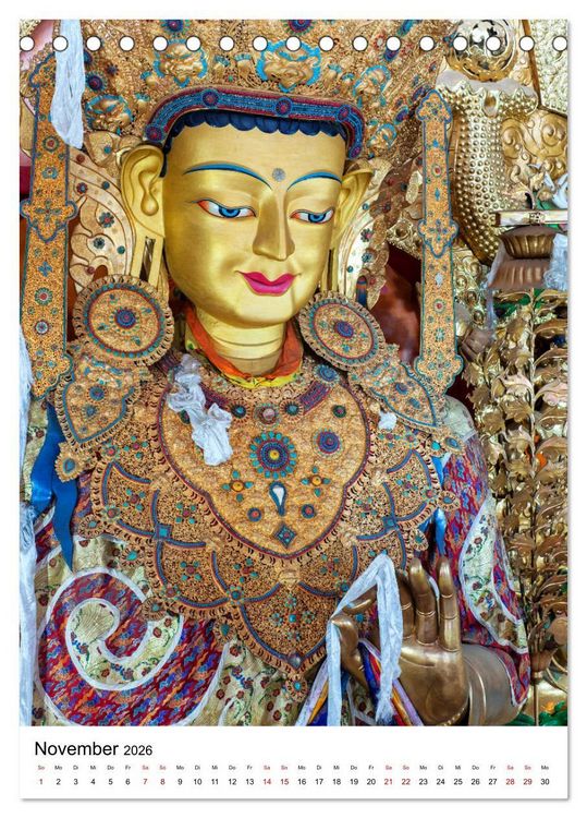 Produktbild: Buddhas im Gl&uuml;ck (Tischkalender 2026 DIN A5 hoch), CALVENDO Monatskalender