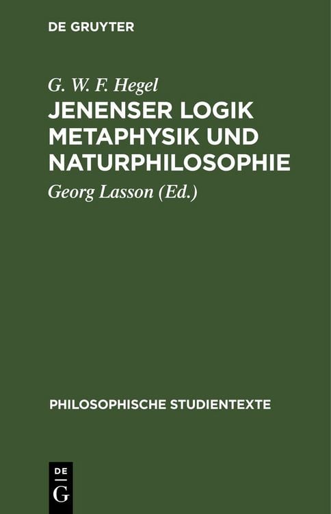 Produktbild: Jenenser Logik Metaphysik und Naturphilosophie