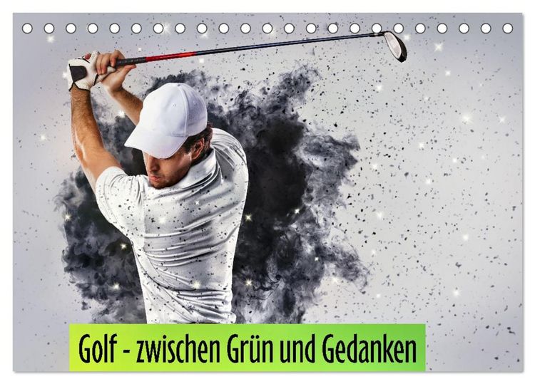 Produktbild: Golf - zwischen Gr&uuml;n und Gedanken (Tischkalender 2027 DIN A5 quer), CALVENDO Monatskalender