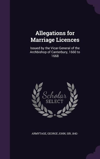 Produktbild: Allegations for Marriage Licences