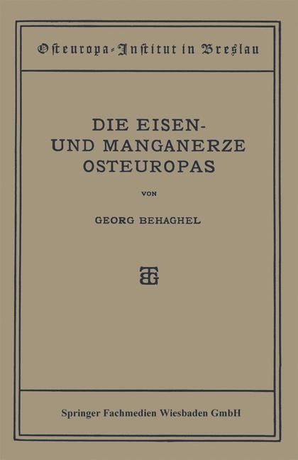 Produktbild: Die Eisen- und Manganerze Osteuropas