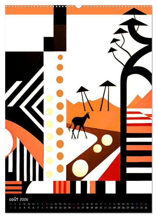 Produktbild: L'esprit africain (Calendrier mural 2026 DIN A2 horizontal), CALVENDO calendrier mensuel