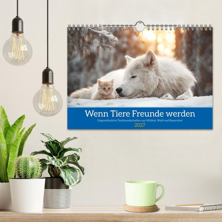 Produktbild: Wenn Tiere Freunde werden (Wandkalender 2027 DIN A4 quer), CALVENDO Monatskalender