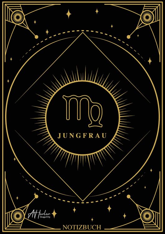 Produktbild: Edles Notizbuch Sternzeichen Jungfrau | Designed by Alfred Herler