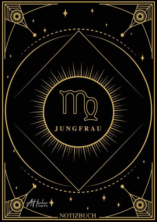 Produktbild: Edles Notizbuch Sternzeichen Jungfrau | Designed by Alfred Herler