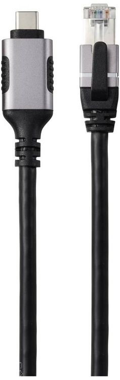 Produktbild: Renkforce USB, Netzwerk Adapterkabel [1x USB-C&reg; Stecker - 1x RJ45-Stecker] 1.80 m Aluminium-Stecker