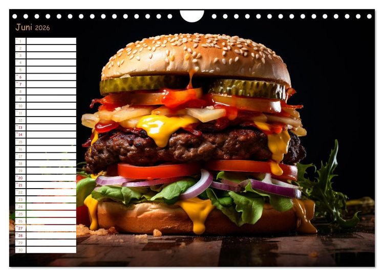 Produktbild: Fastfood &Auml;sthetik (Wandkalender 2026 DIN A4 quer), CALVENDO Monatskalender