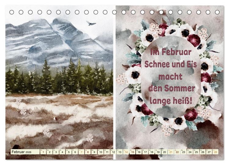 Produktbild: Regeln f&uuml;r das Wetter (Tischkalender 2026 DIN A5 quer), CALVENDO Monatskalender