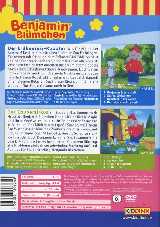 Produktbild: Benjamin Bl&uuml;mchen - Der Erdbeereis-Roboter/Der Zauberzirkus