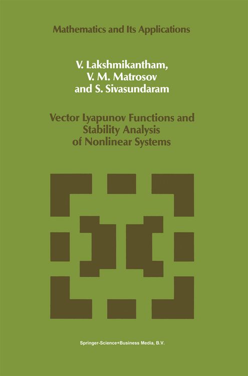 Produktbild: Vector Lyapunov Functions and Stability Analysis of Nonlinear Systems