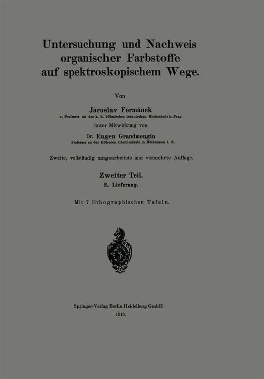 Produktbild: Untersuchung und Nachweis organischer Farbstoffe auf spektroskopischem Wege