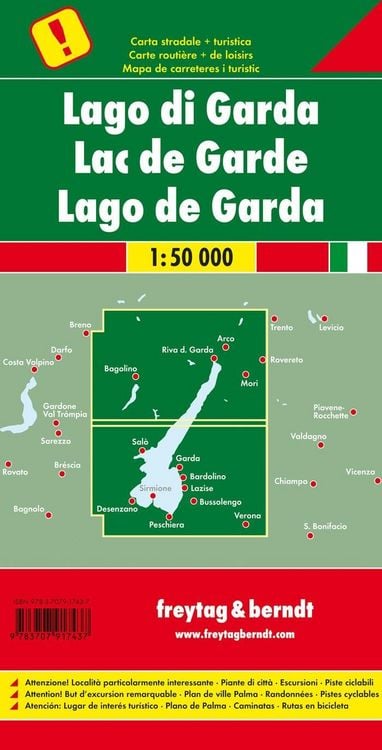 Produktbild: freytag & berndt Stra&szlig;enkarte Gardasee 1:50.000