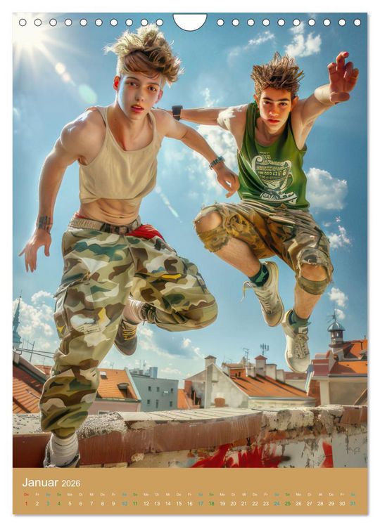 Produktbild: Urbanes Freerunning (Wandkalender 2026 DIN A4 hoch), CALVENDO Monatskalender