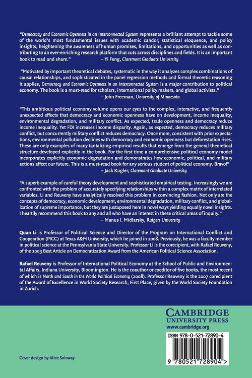 Produktbild: Democracy and Economic Openness in an Interconnected System