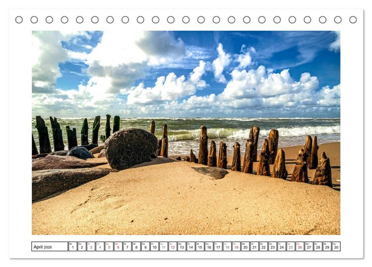 Produktbild: Sylt - Strandspaziergang (Tischkalender 2026 DIN A5 quer), CALVENDO Monatskalender