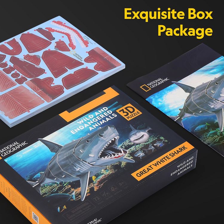 Produktbild: CUBICFUN - 3D Puzzle Wei&szlig;er Hai 72 Teile