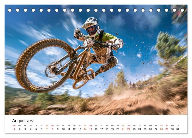 Produktbild: Mountainbike - Trails am Limit (Tischkalender 2027 DIN A5 quer), CALVENDO Monatskalender