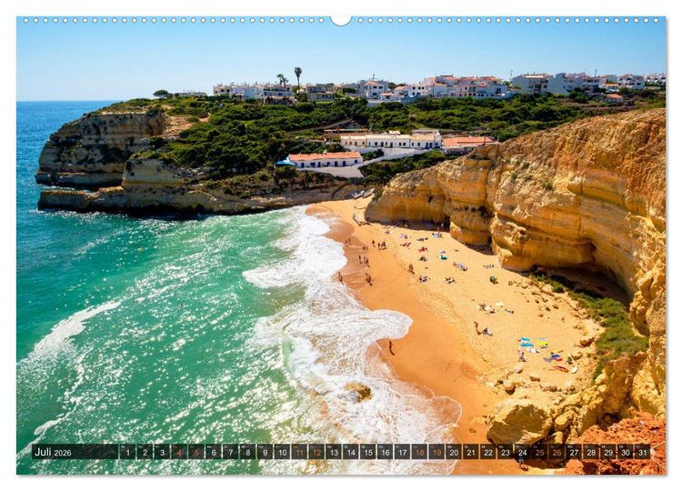 Produktbild: ALGARVE - Urlaub f&uuml;r die Seele (hochwertiger Premium Wandkalender 2026 DIN A2 quer), Kunstdruck in Hochglanz