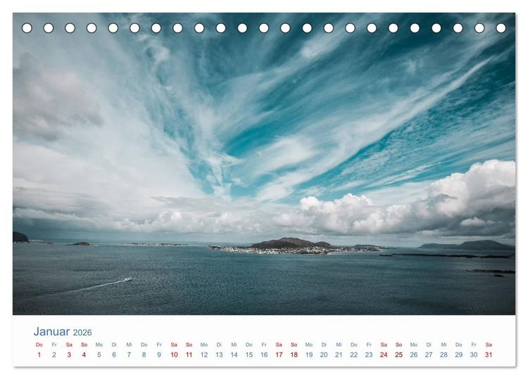 Produktbild: Nordkapp - Norwegens K&uuml;stenlandschaft (Tischkalender 2026 DIN A5 quer), CALVENDO Monatskalender