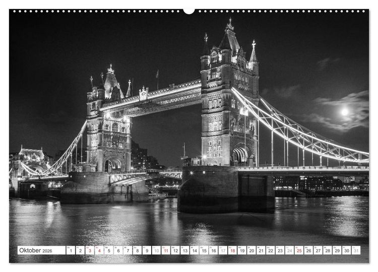 Produktbild: London Stadt an der Themse (hochwertiger Premium Wandkalender 2026 DIN A2 quer), Kunstdruck in Hochglanz