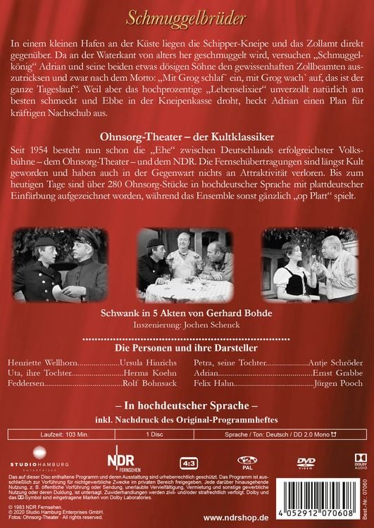 Produktbild: Ohnsorg-Theater Klassiker - Schmuggelbr&uuml;der