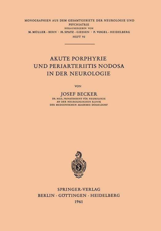 Produktbild: Akute Porphyrie und Periarteriitis Nodosa in der Neurologie