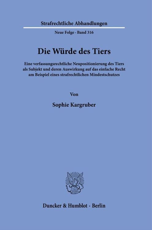 Bild vom Artikel Die Würde des Tiers. vom Autor Sophie Kargruber